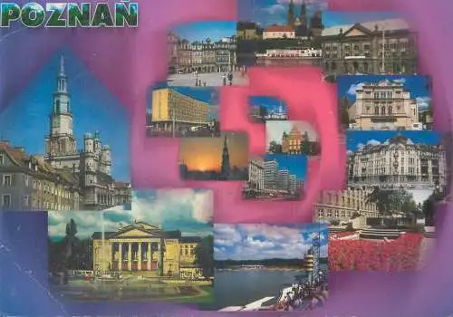 Postcard Poland Poznań multi view