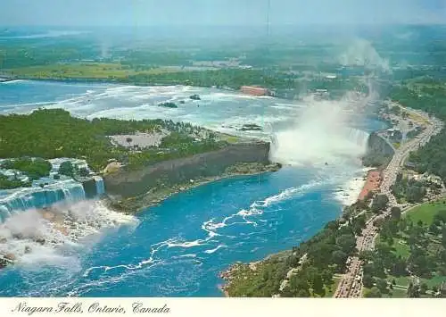 Postcard Canada > Ontario > Niagara Falls aerial