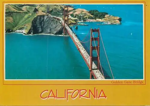 Postcard United States > CA - California > San Francisco aerial view of Golden Gate 1965