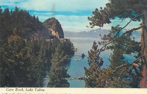 Postcard United States > NV Lake Tahoe Cave Rock near Reno Nevada