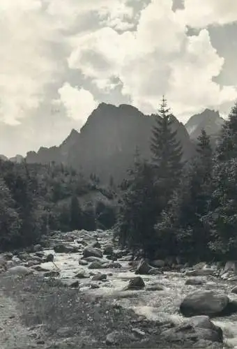Postcard Slovakia High Tatras Bielovodska Dolina picturesque natural landscape