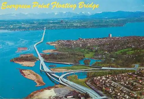 Postcard United States > WA - Washington > Seattle Evergreen Point bridge