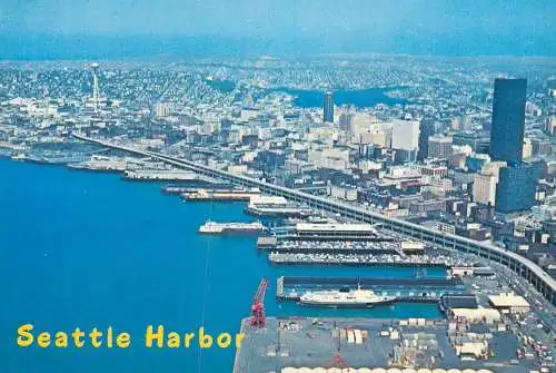 Postcard United States > WA - Washington > Seattle aerial 1968
