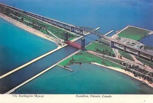 Postcard Canada > Ontario > Hamilton The Burlington Skyway aerial