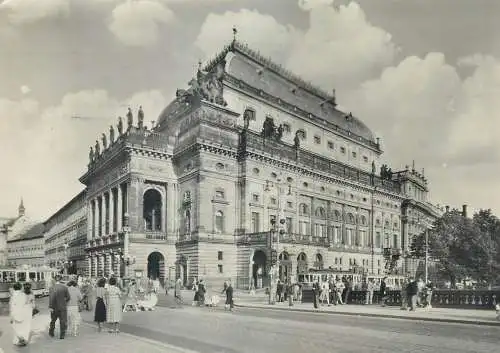 Postcard Czech Republic Prague National Theatre