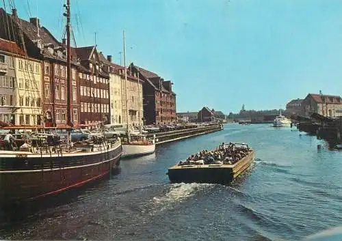 Post card Denmark Copenhagen "Nyhavn" harbour view