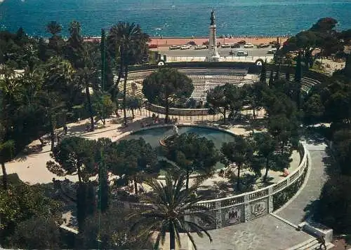 France Postcard Cote d'Azur Nice Albert I gardens and Centenary Monument