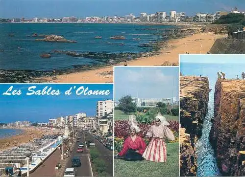 Postcard France Vendée Sables d'Olonne multi view 1992