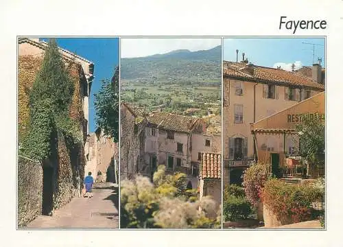 Postcard France Var Fayence multi view 1993