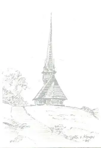 Kylatie Cuhnea - Bogdan Voda Pohj. - Romania PIIR. Jatta von Konow 1985 wooden churches from Transylvania