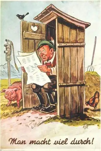 German humor by Rux " Man macht viel durch!"