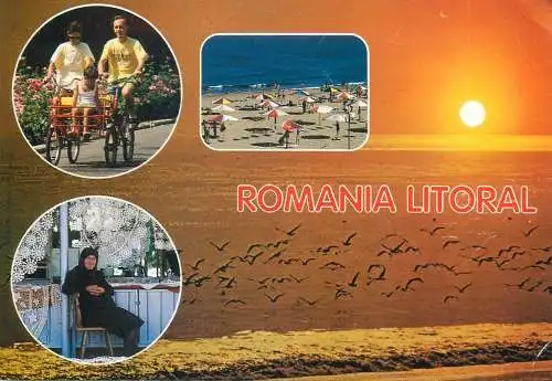 Romania carte postala Litoral Marea Neagra diverse aspecte