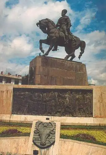Romania Postcard Cluj-Napoca statuia lui Mihai Viteazul