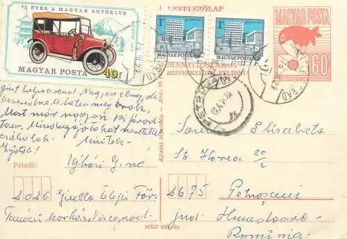 Entier postal Hungary 1976