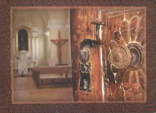 Romania Postcard Tureni Biserica Romano-Catolica inner detail view