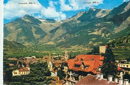 Postcard Italy Merano  mountain scene
