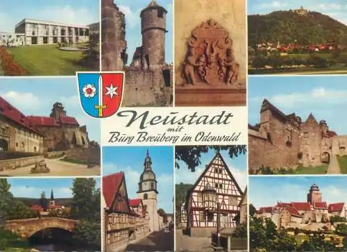 Postcard Germany Neustadt multi view medieval tower fortress castle cathedral