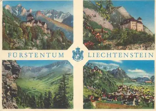 Postcard Liechtenstein castle of Prince Franz Joseph Gutenberg castle
