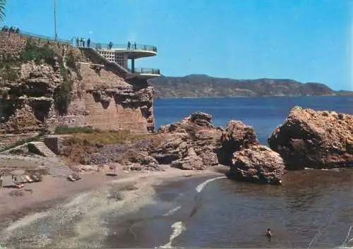 Postcard Spain Nerja Costa del Sol beach of the Balcony of Europe