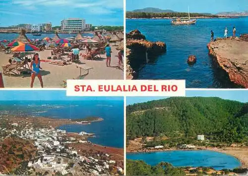 Postcard Spain Baleares Ibiza multi view