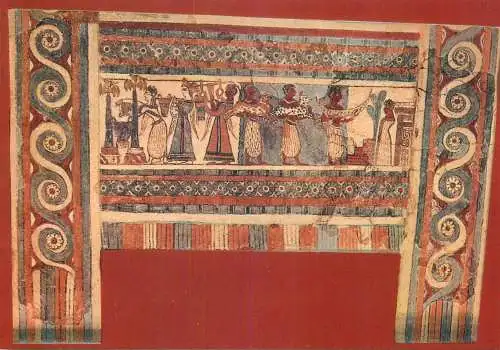 Postcard Greece Heraclion museum the sarcophagus of Ayia Triada