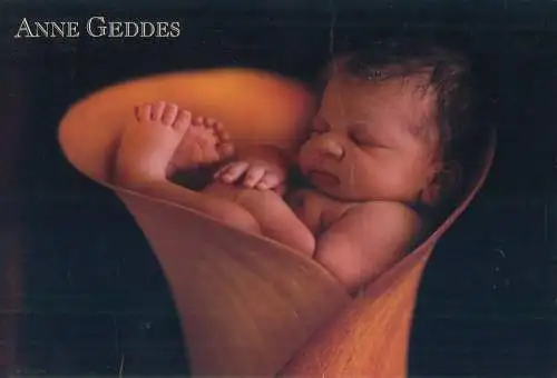 Postcard children scenes Anne Geddes Australia baby bebe sleeping