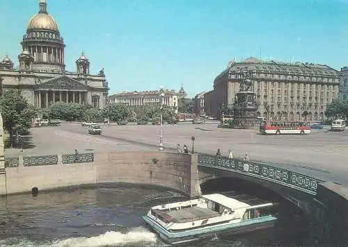 Postcard Russia St Petersburg St Isaac's Cathedral