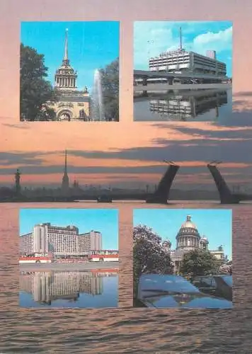 Postcard Russia Moscow multi view