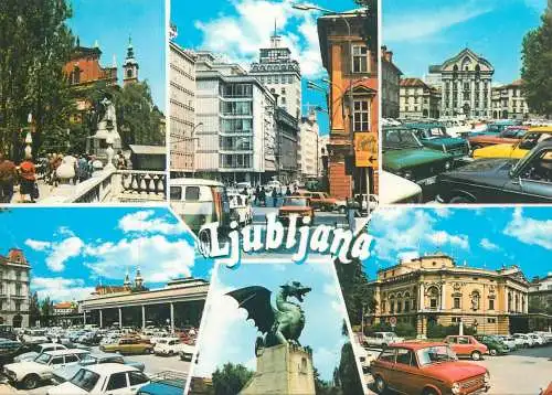 Post card Slvnija Ljubljana multi view