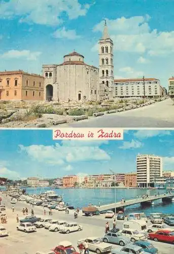 Croatia Zadra multi view Post card Greetings from