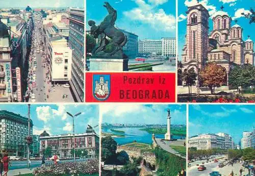 Post card Serbia Greetings  Belgrade multi view