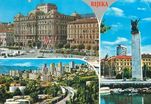 Post card Croatia Rijeka multi view