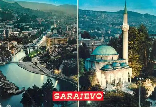 multi view Post card Alipasa mosque Sarajevo Bosnia and Herzegovina