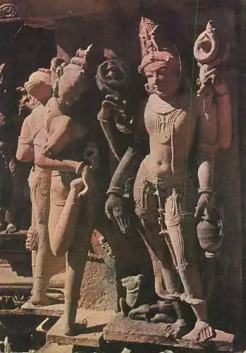 Post card India Khajuraho sculpture