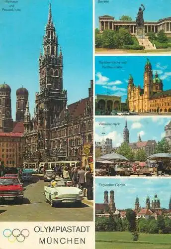Postcard multi view Olympic City Munchen