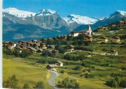 Postcard Switzerland Vercorin Valais Wildhorn and Rawlihorn