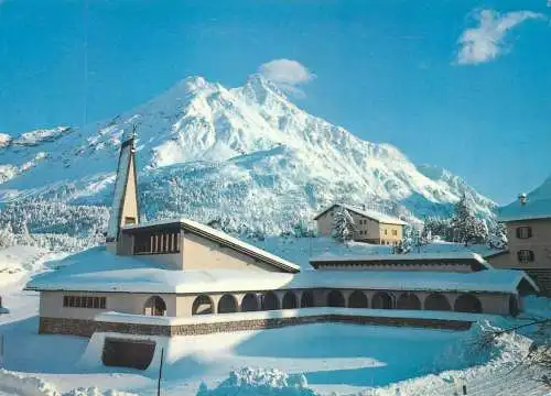 Postcard Switzerland Maloja Peter und Paul Kirch mit Piz La Margna