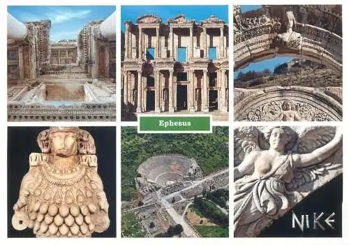 Postcard Turkey Izmir Efes multi view