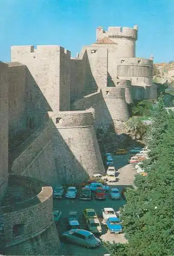 Postcard Croatia Dubrovnik citadel outer wall