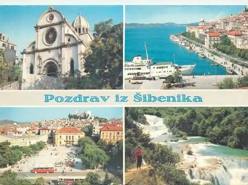 Postcard Croatia Pozdrav iz Sibenika