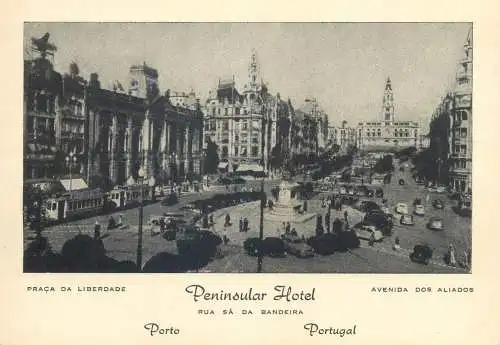 Postcard hotels restaurants Portugal Porto peninsular hotel Bandeira