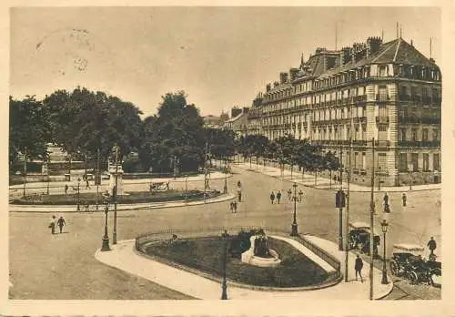 Postcard France Côte d'Or  Dijon Place Darcy1950