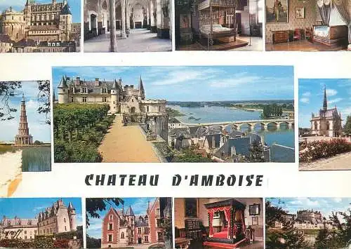 Postcard France chateau d' Amboise 1965