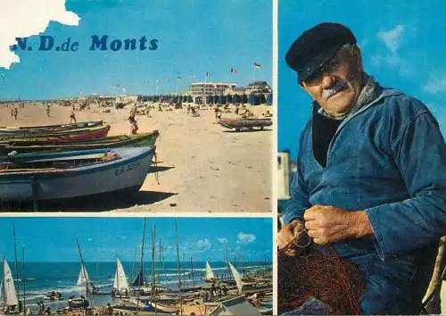 Postcard France Vendee Notre Dame de Monts 1978 multi view