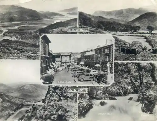 Postcard UK Wales Dolgellau multi view