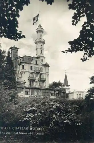 Postcard Switzerland Lucerne the look out tower