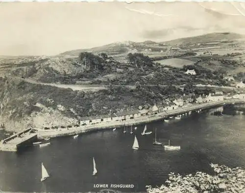 Postcard Uk England Lower fishguard 1969 aerial