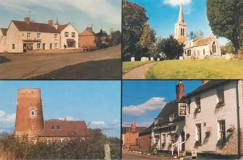Postcard England  GT Gidding Cambridgeshire heritage multi view