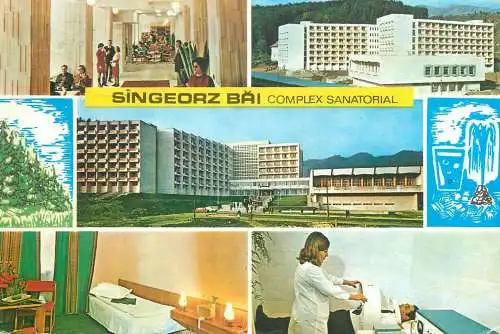 multi view Postcard Romania Sangeorz-Bai Complexul Sanatorial al UGSR