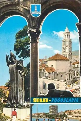 Postcard Croatia Split multi view